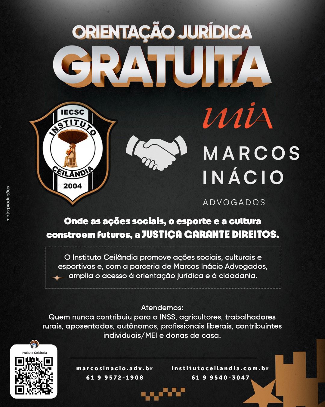 Instituto Ceilândia Base firma parceria jurídica com a Rede MIA Advogados e amplia atuação nacional